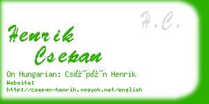 henrik csepan business card